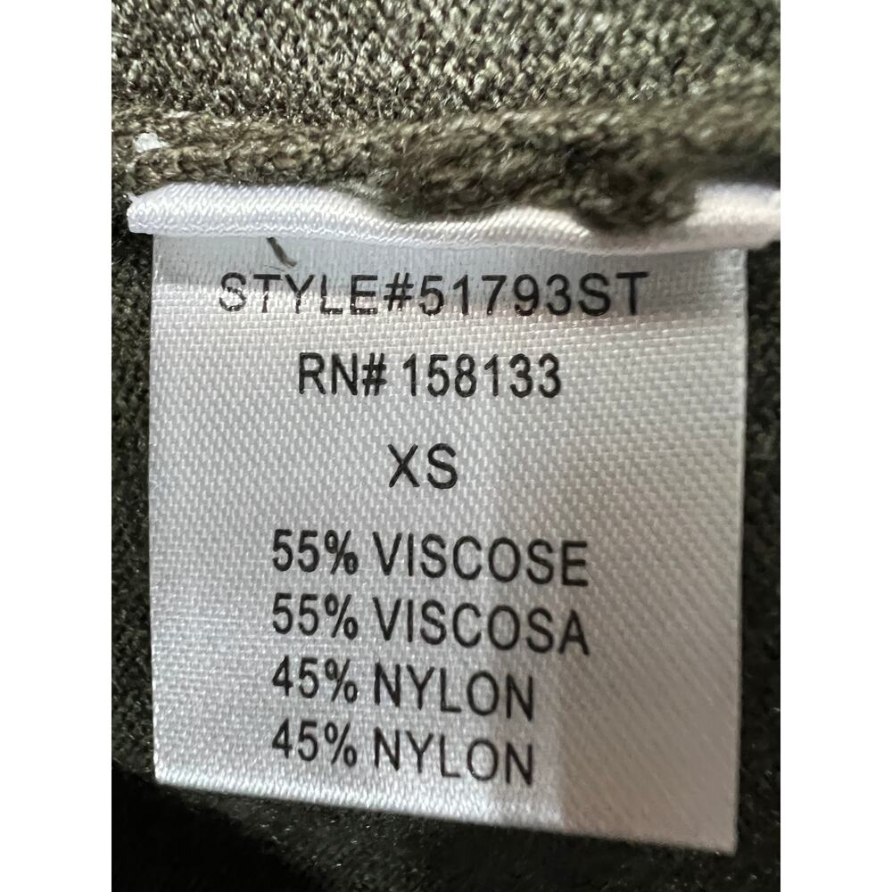 Pink Clover Open Front Fine Knit Cardigan Sweater Army Green Womens XSmall NEW - Picture 11 of 13